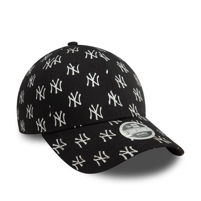 This is a New York Yankees Womens Metallic Mono Black 9FORTY Adjustable Cap 3