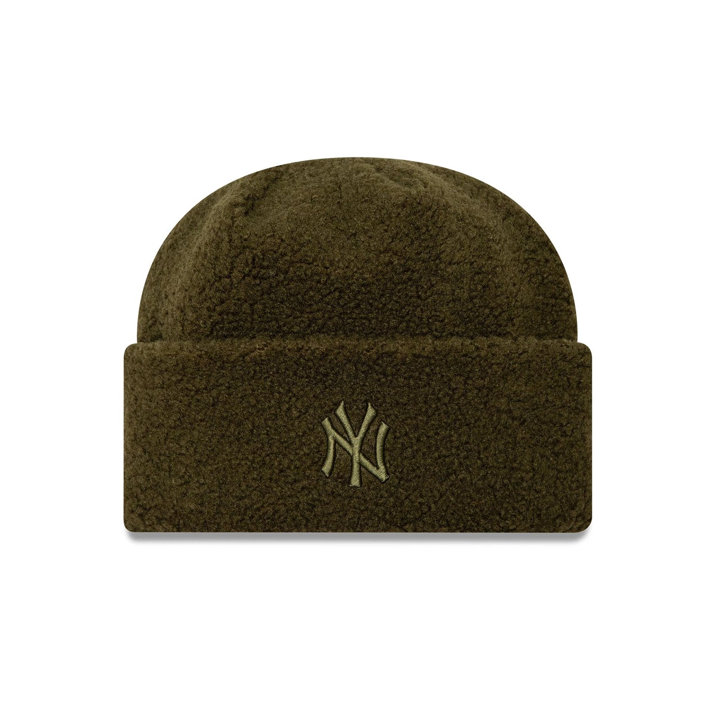 This is a New York Yankees Womens Borg Green Cuff Knit Beanie Hat 1