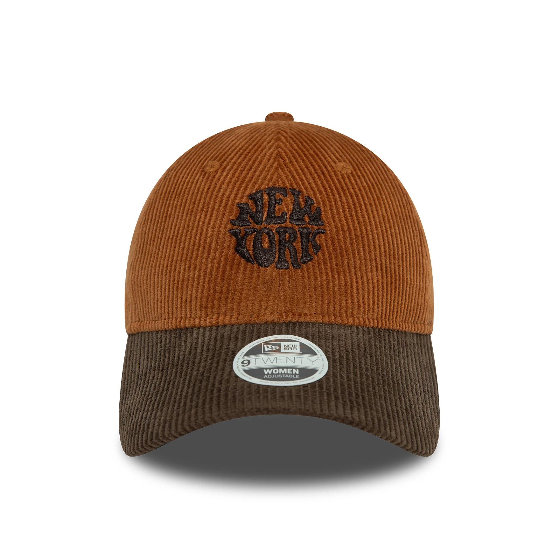 This is a  Womens New Era Cord Dark Brown 9TWENTY Adjustable Cap 2