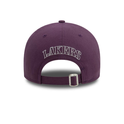 This is a LA Lakers Metallic Outline Dark Purple 9FORTY Adjustable Cap 2