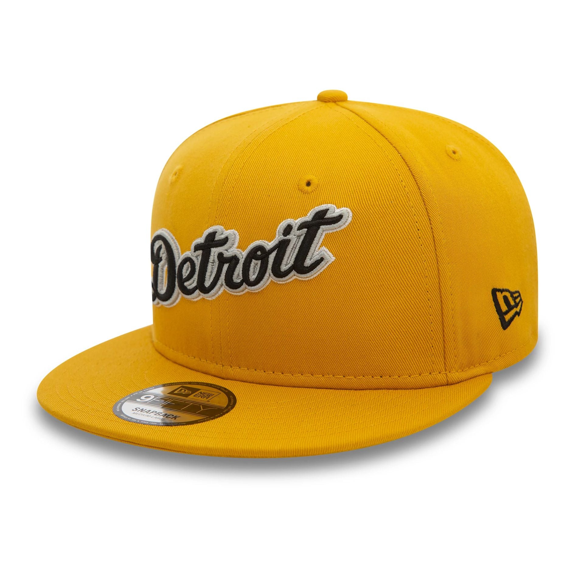 This is a Detroit Tigers Wordmark Patch Dark Yellow 9FIFTY Snapback Cap 3