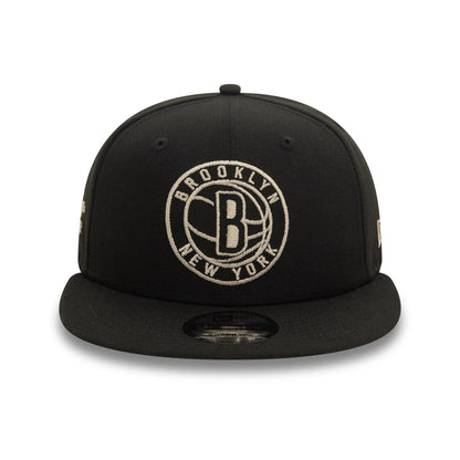 This is a Brooklyn Nets NBA Wordmark Black 9FIFTY Snapback Cap 3