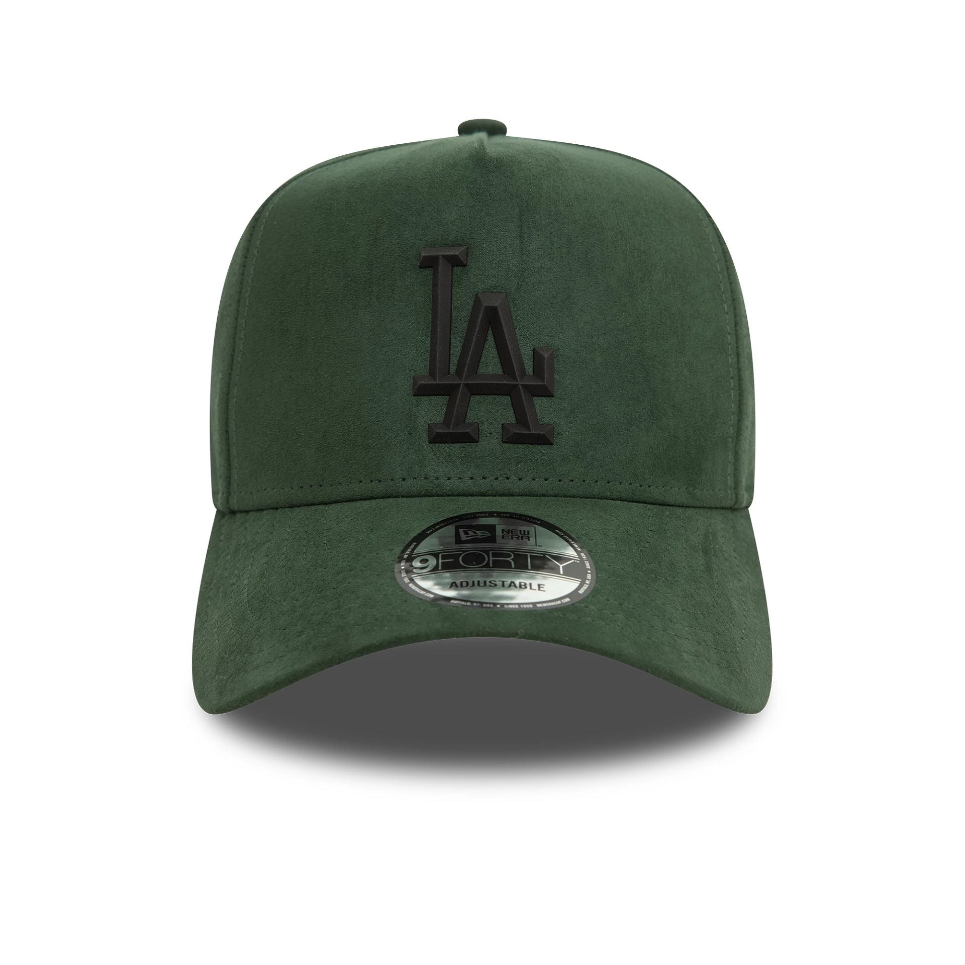 This is a LA Dodgers Faux Suede Dark Green 9FORTY E-Frame Cap 2