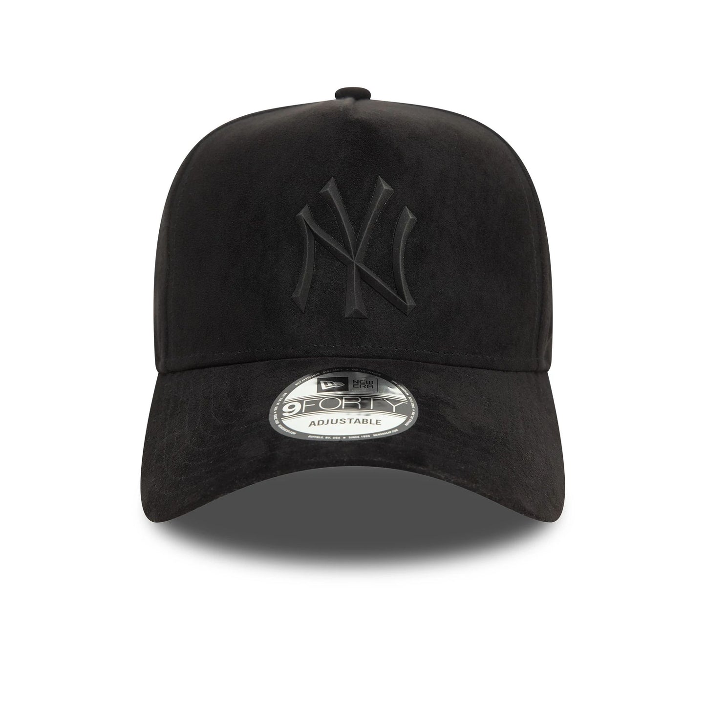 This is a New York Yankees Faux Suede Black 9FORTY E-Frame Cap 2