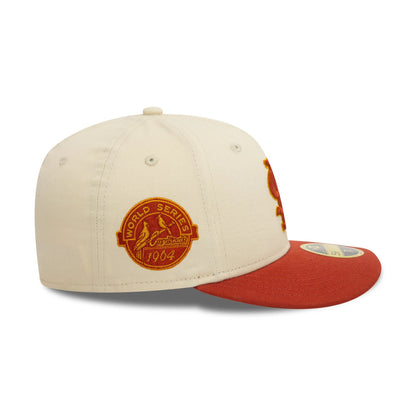 This is a St. Louis Cardinals Seasonal World Series Cream Low Profile 59FIFTY Fitted Cap 4