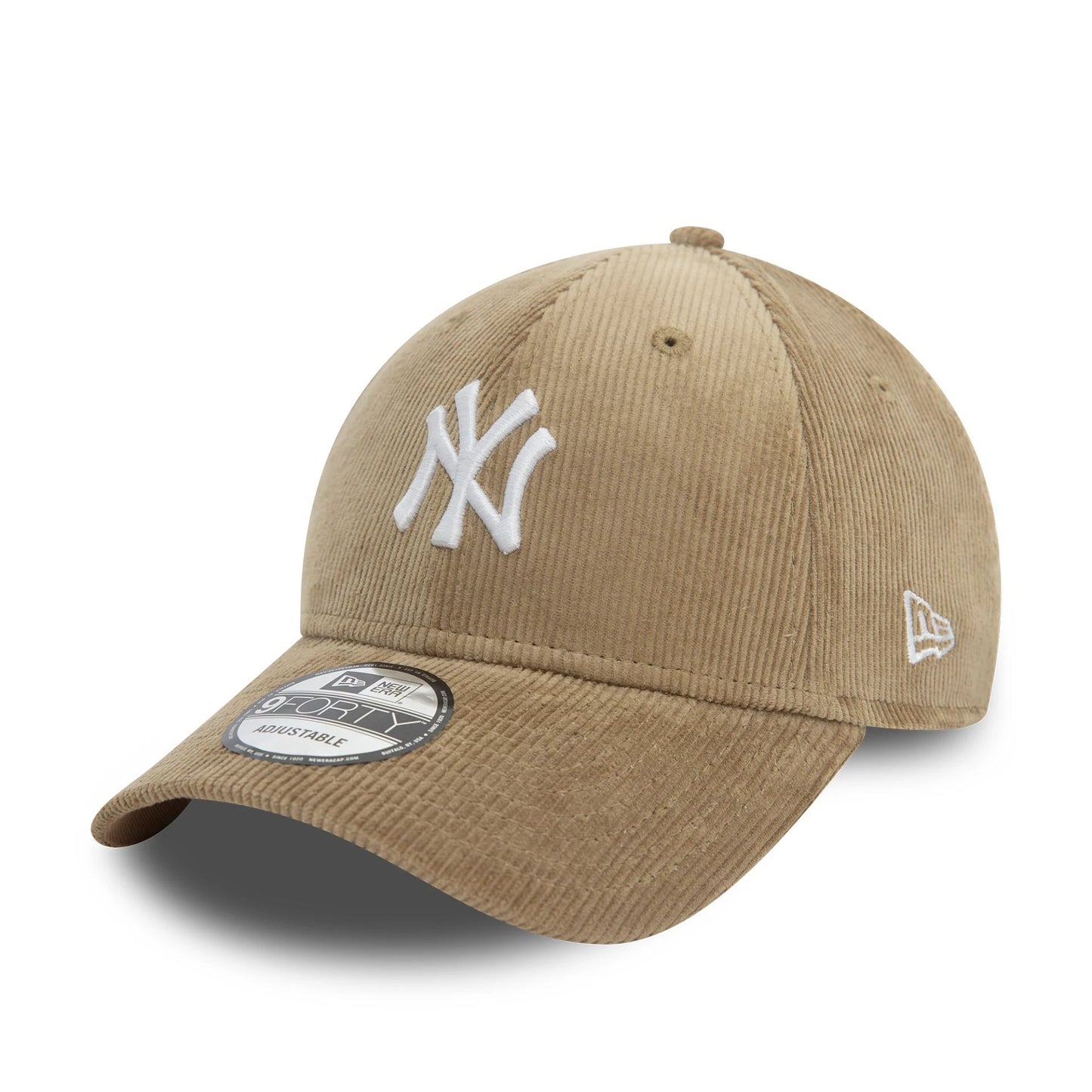 This is a New York Yankees Cord Beige 9FORTY Adjustable Cap 1