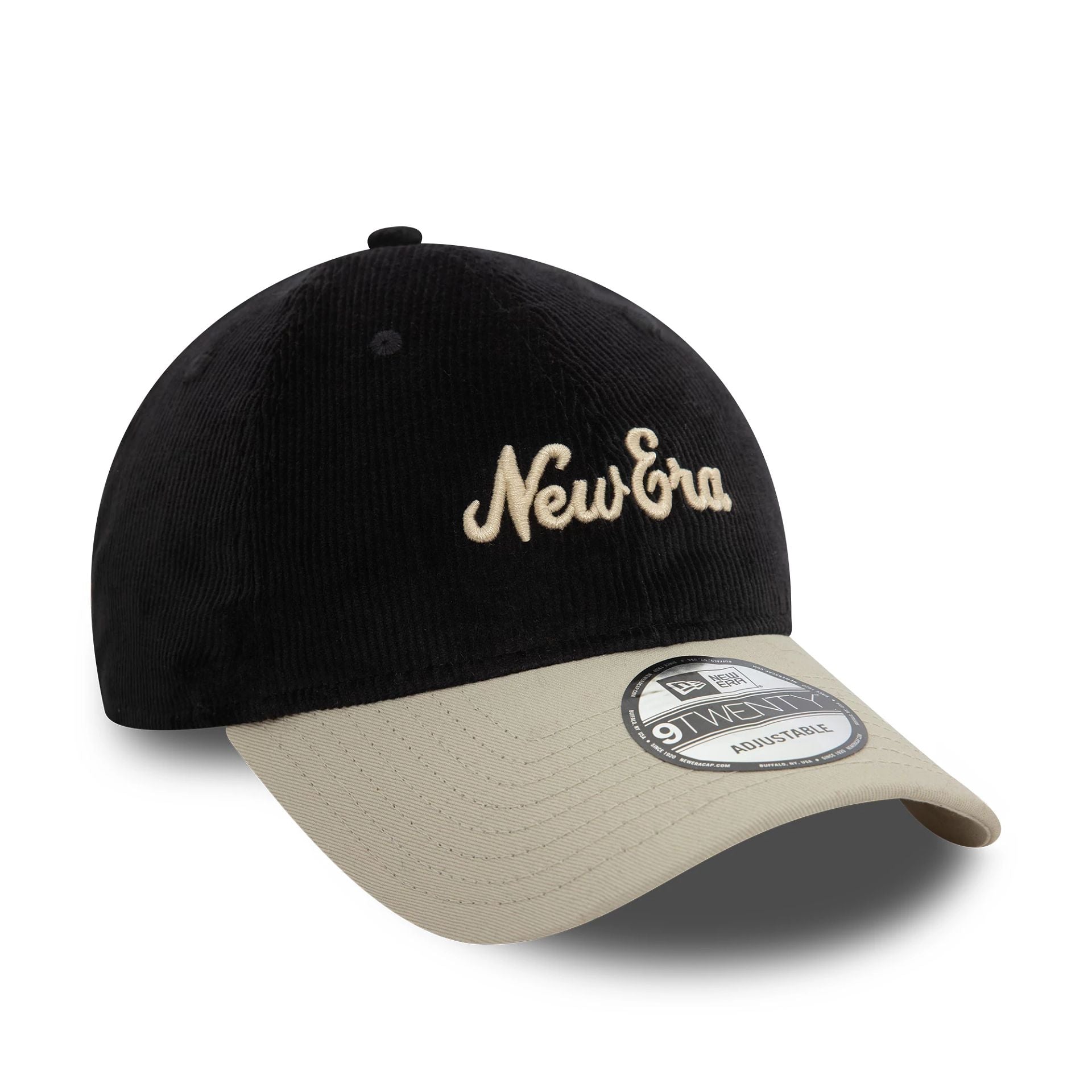 This is a  New Era Script Cord Black 9TWENTY Adjustable Cap 3