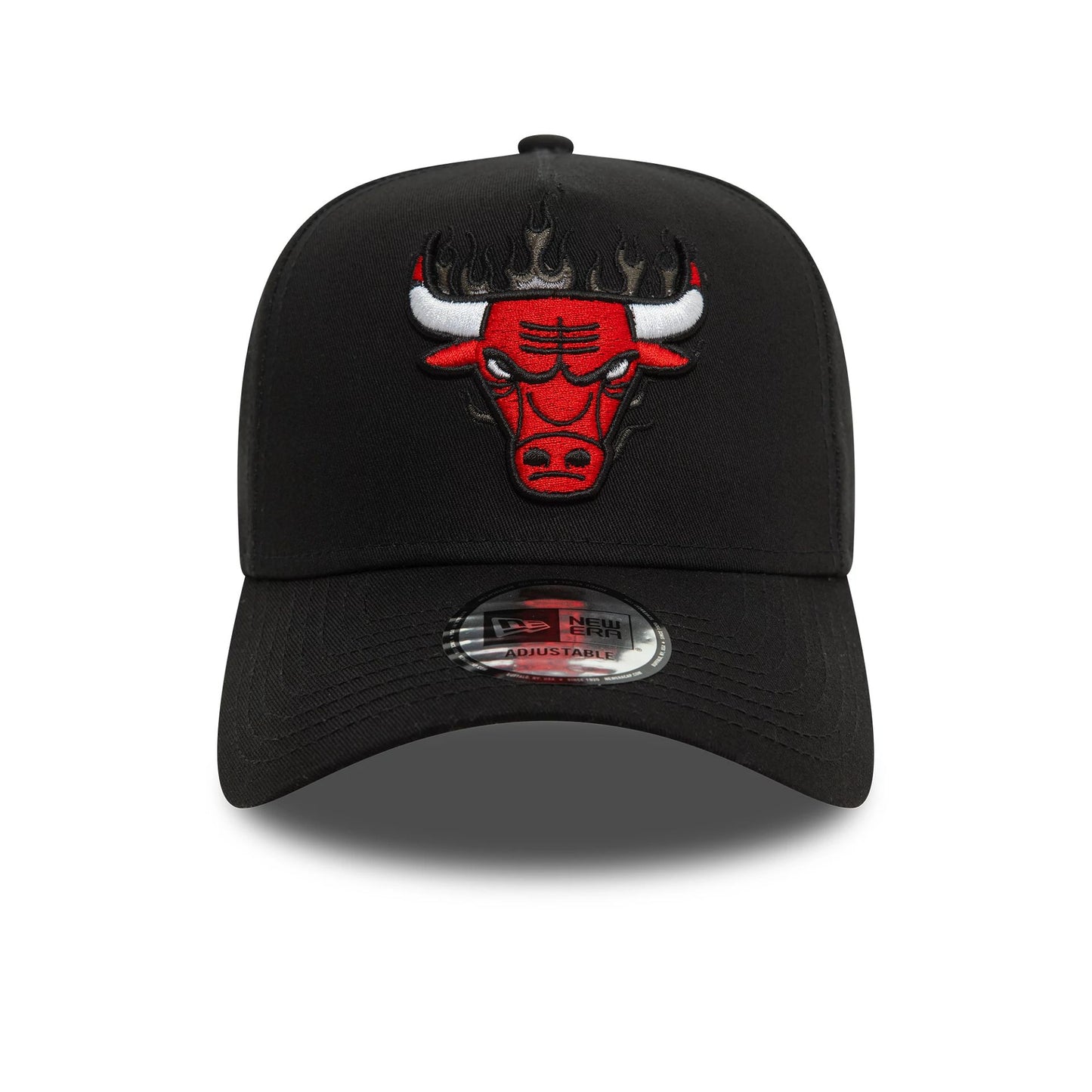 This is a Chicago Bulls NBA Flame Black 9FORTY E-Frame Trucker Cap 2