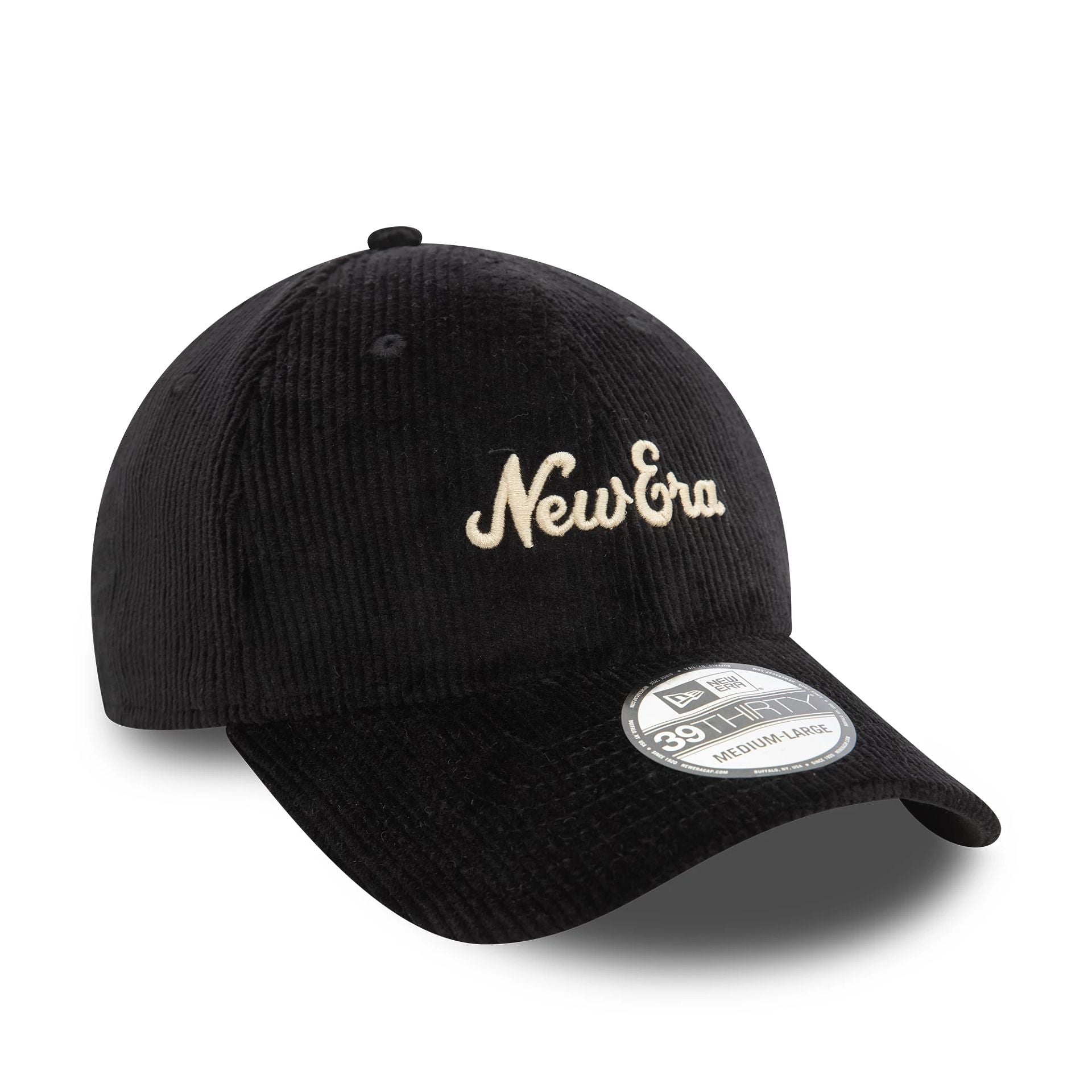 This is a  New Era Script Cord Black 39THIRTY Stretch Fit Cap 3