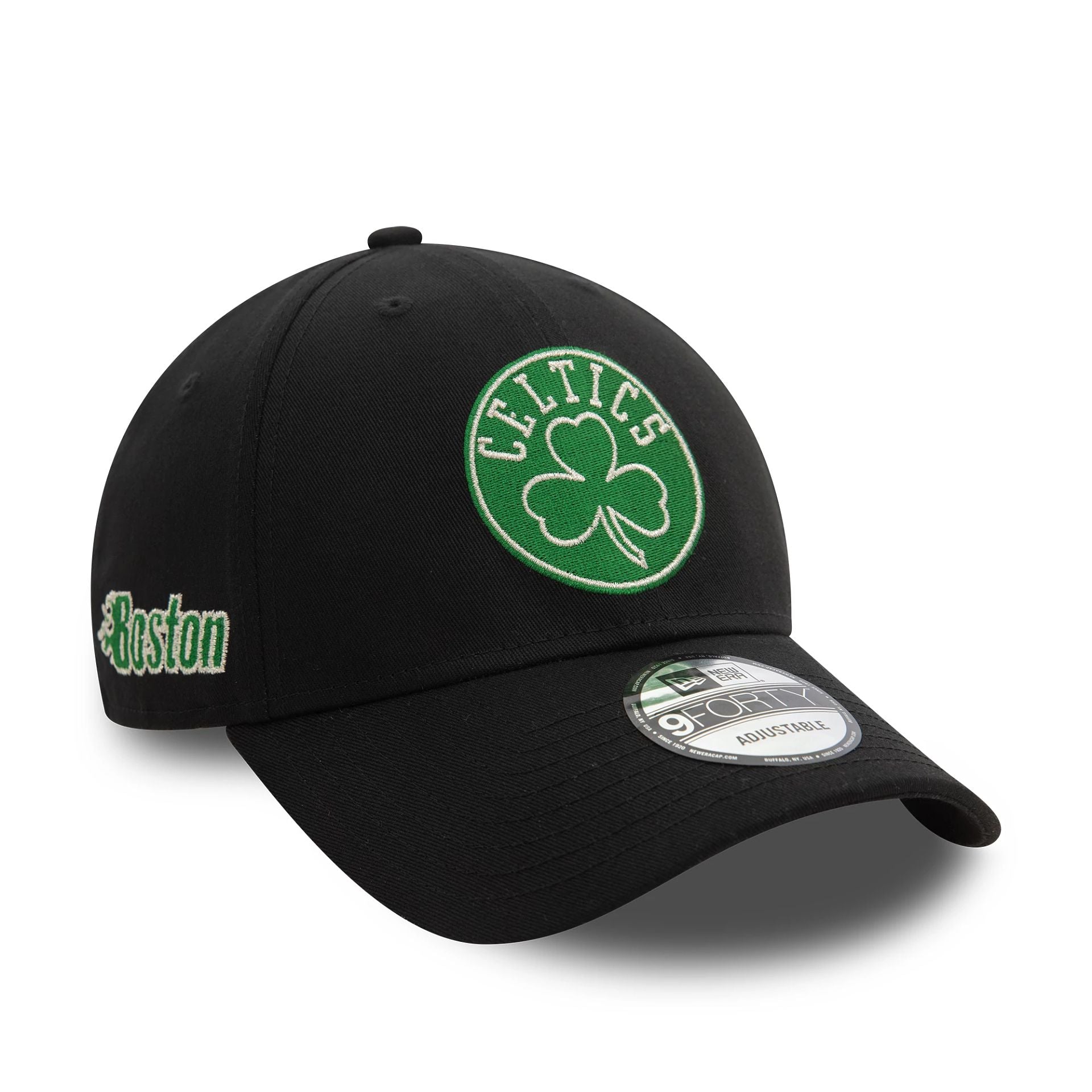 This is a Boston Celtics NBA Metallic Black 9FORTY Adjustable Cap 1