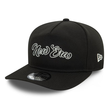 This is a  New Era Chain Stitch Black Golfer Cap 1