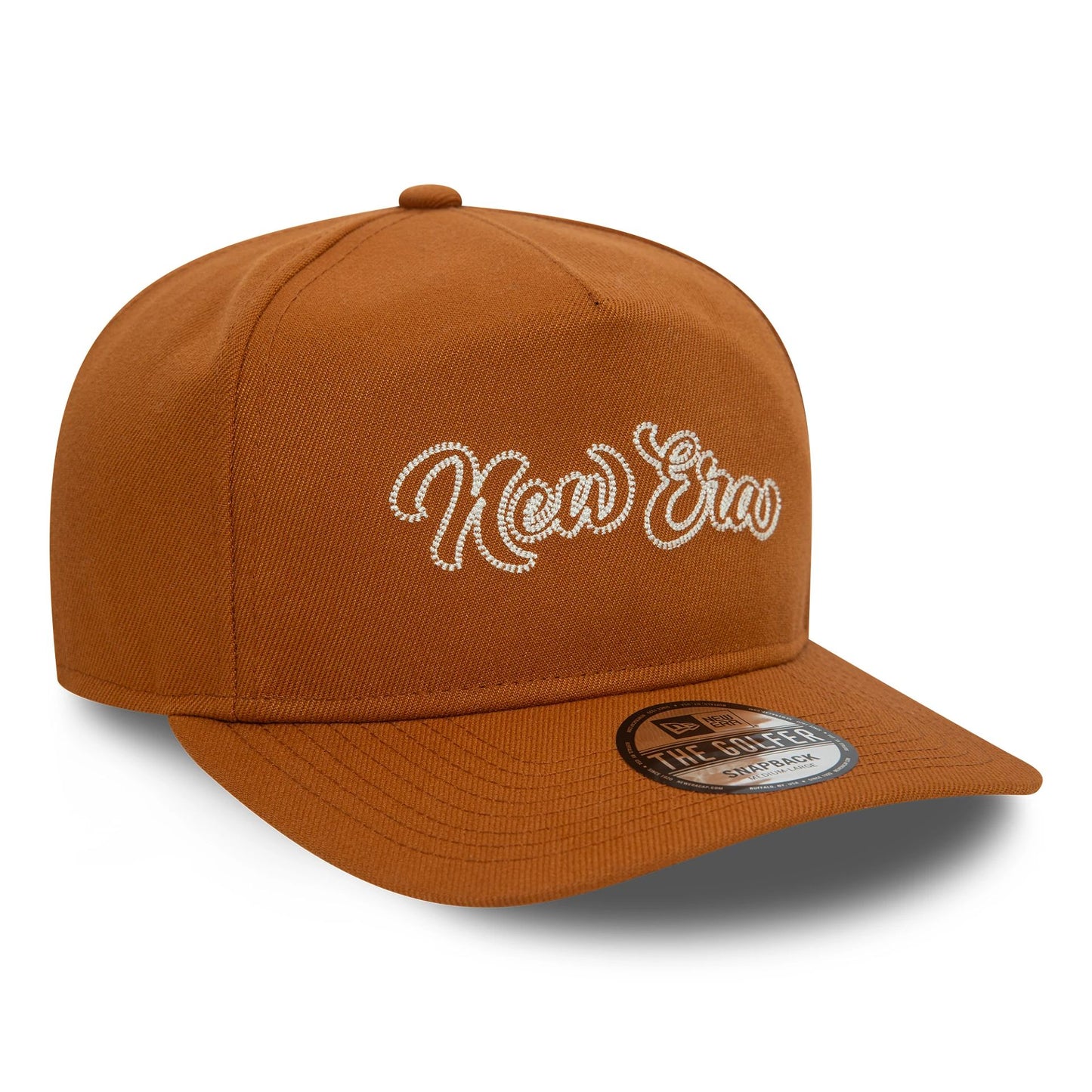 This is a  New Era Chain Stitch Brown Golfer Cap 3