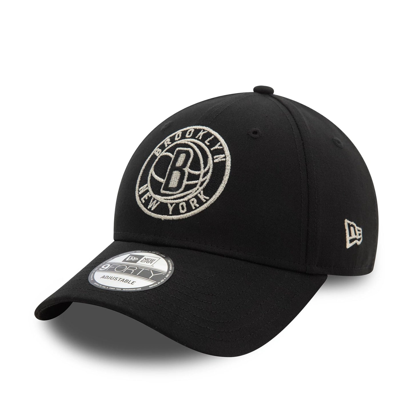 This is a Brooklyn Nets NBA Metallic Black 9FORTY Adjustable Cap 3