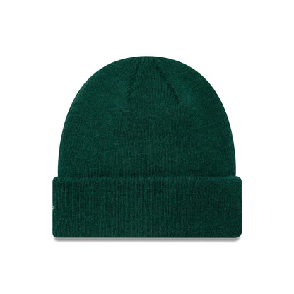 This is a  New Era Seasonal Dark Green Cuff Knit Beanie Hat 2