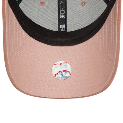 This is a New York Yankees Womens Velour Diamante Pastel Pink 9FORTY Adjustable Cap 5