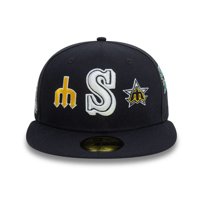 This is a Seattle Mariners MLB Cooperstown Patch Navy 59FIFTY Fitted Cap 3