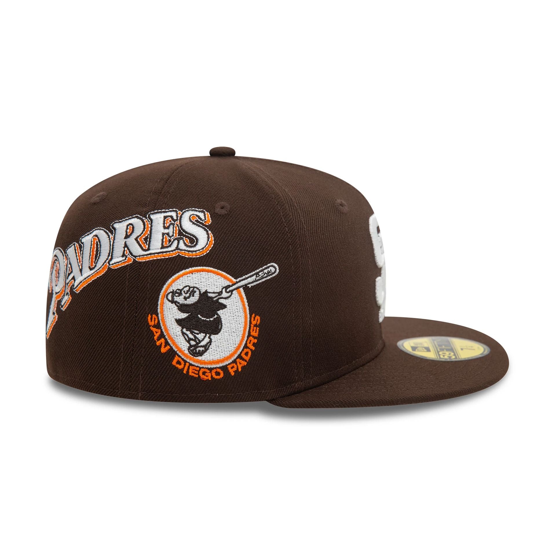 This is a San Diego Padres MLB Cooperstown Patch Dark Brown 59FIFTY Fitted Cap 6