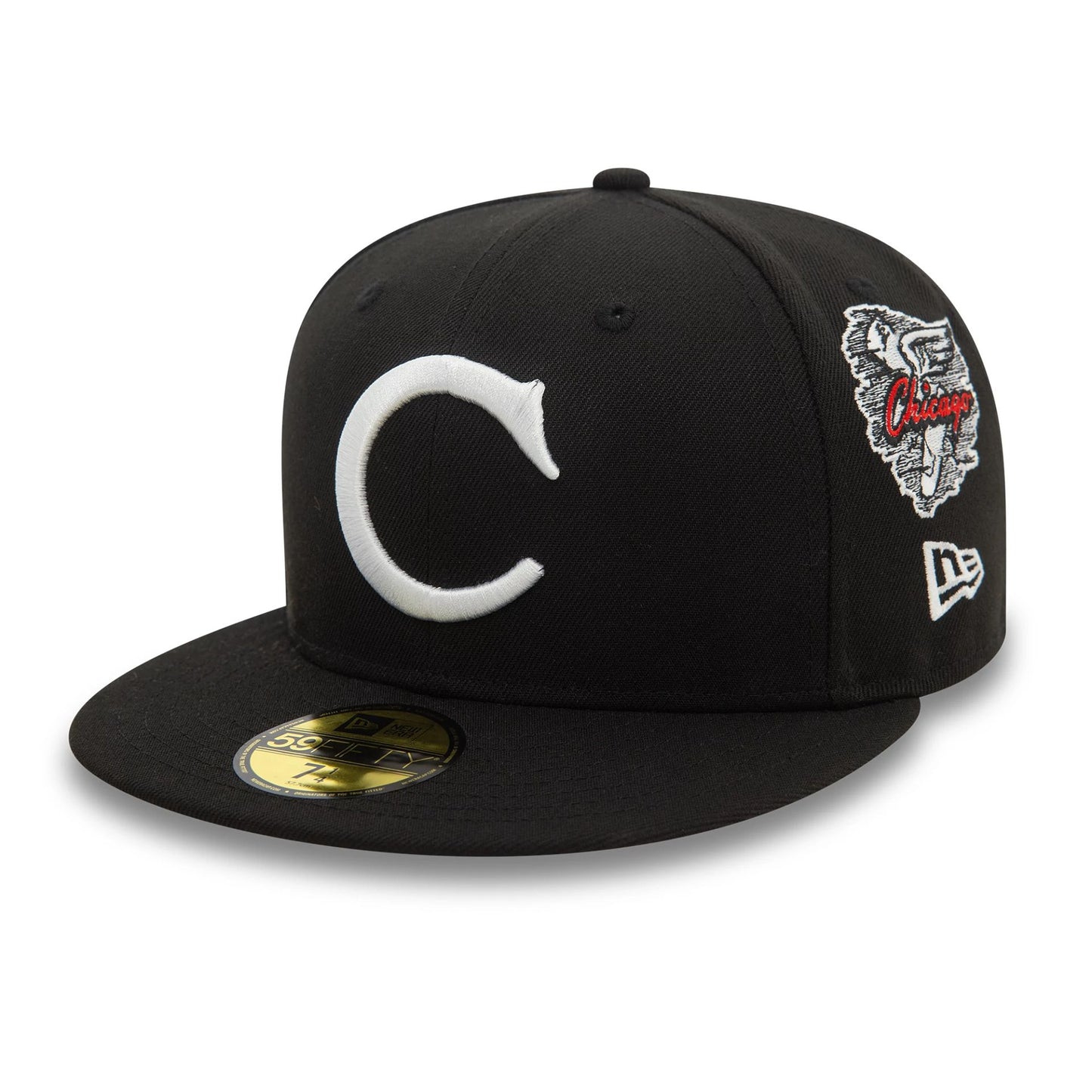 This is a Chicago White Sox MLB Cooperstown Patch Black 59FIFTY Fitted Cap 3