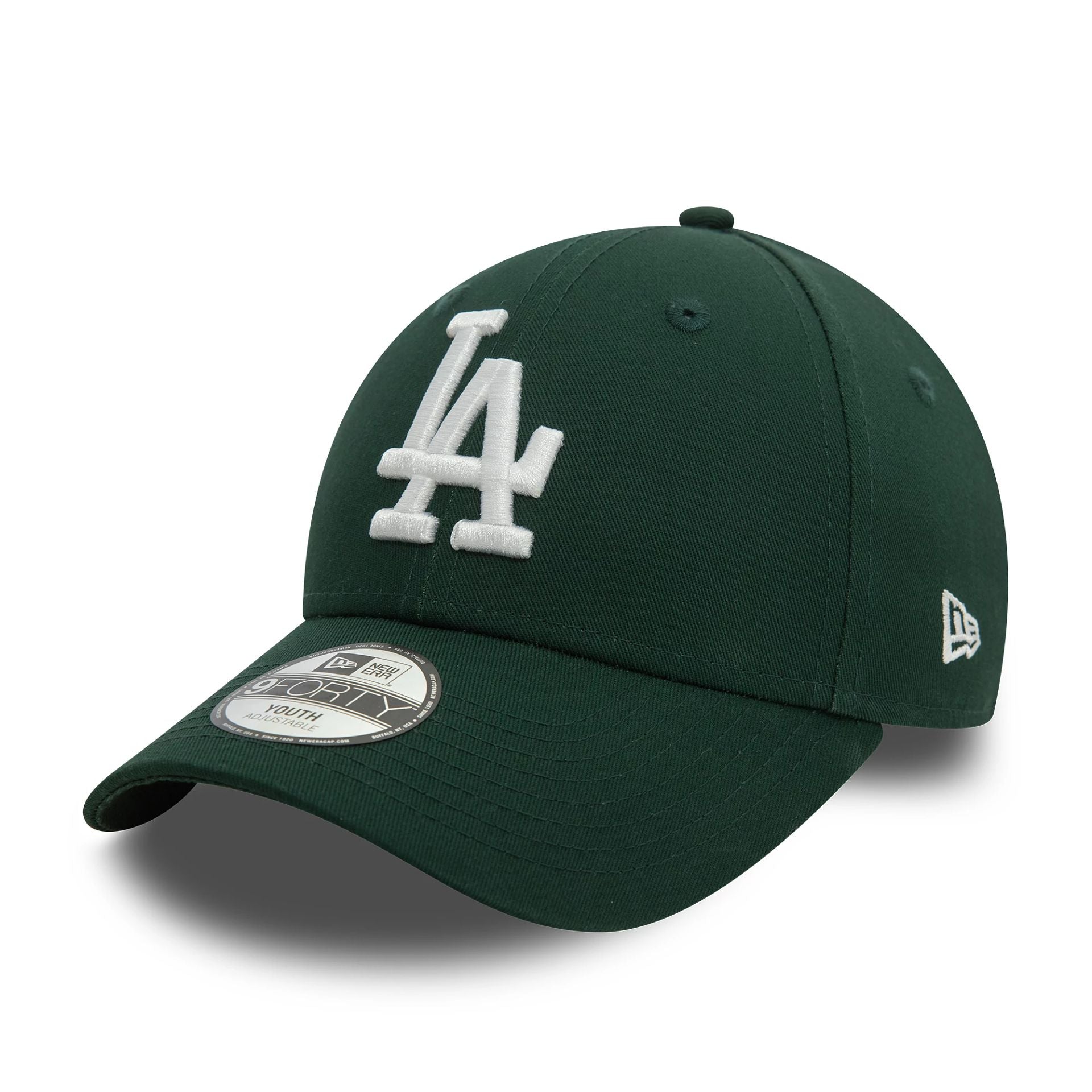 This is a LA Dodgers Youth League Essential Dark Green 9FORTY Adjustable Cap 1