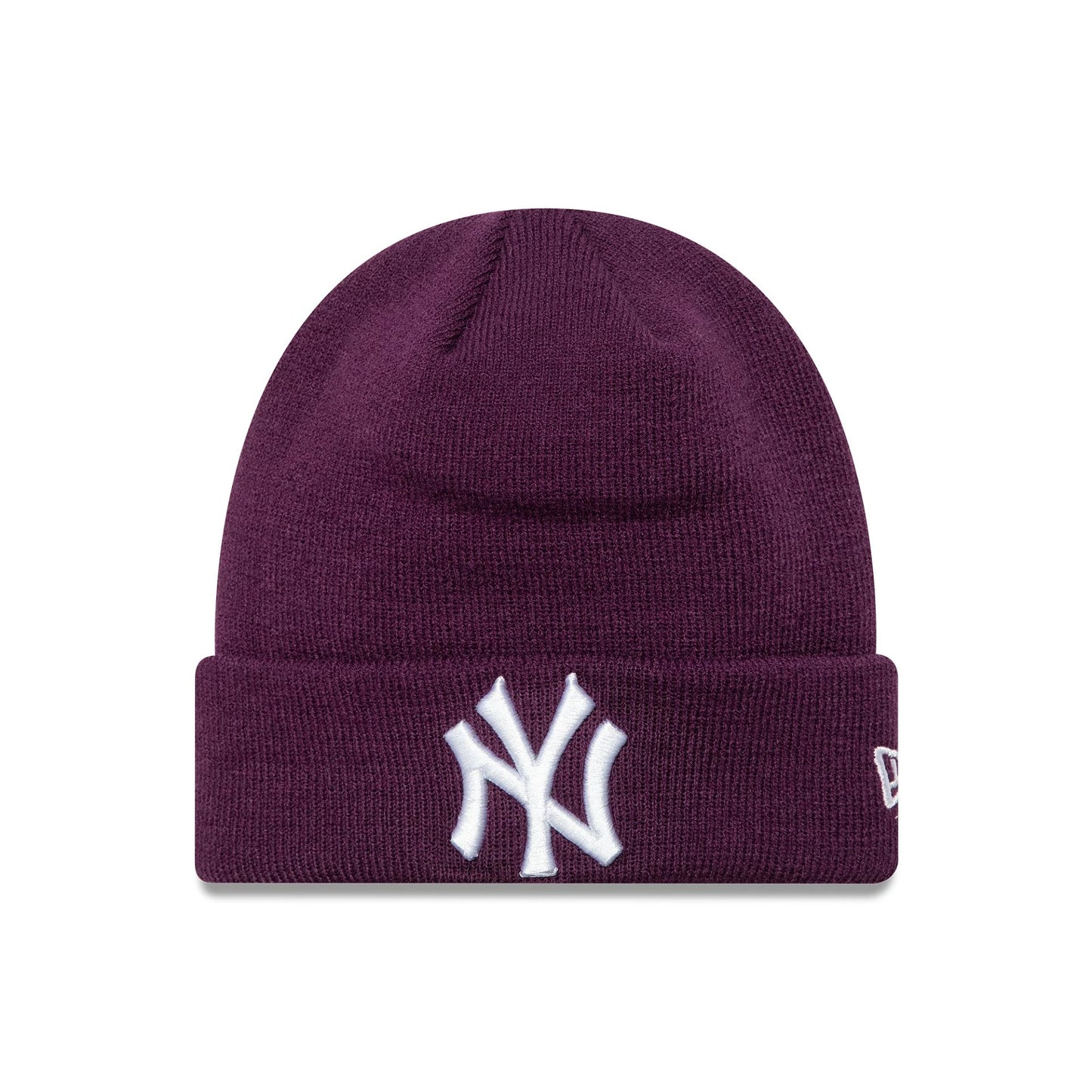 This is a New York Yankees Youth League Essential Dark Purple Cuff Knit Beanie Hat 1