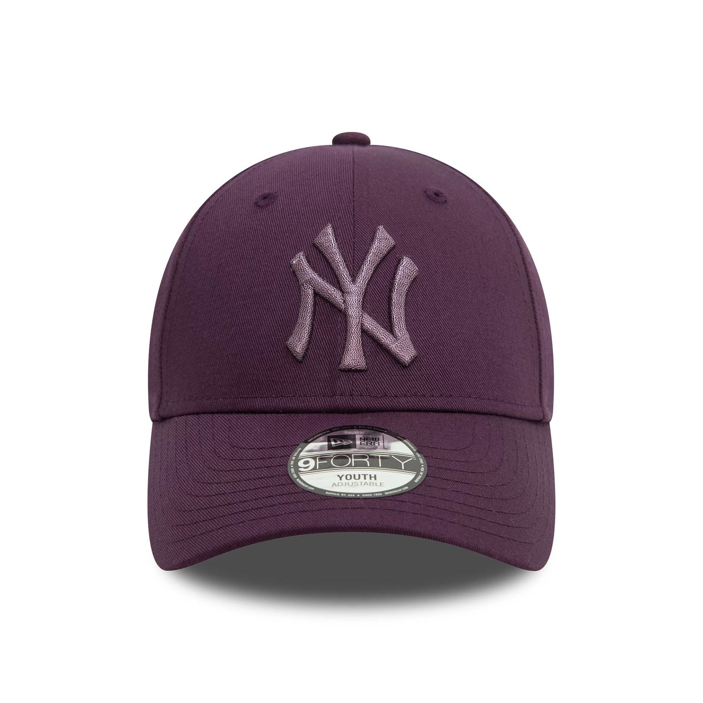 This is a New York Yankees Youth Metallic Dark Purple 9FORTY Adjustable Cap 2