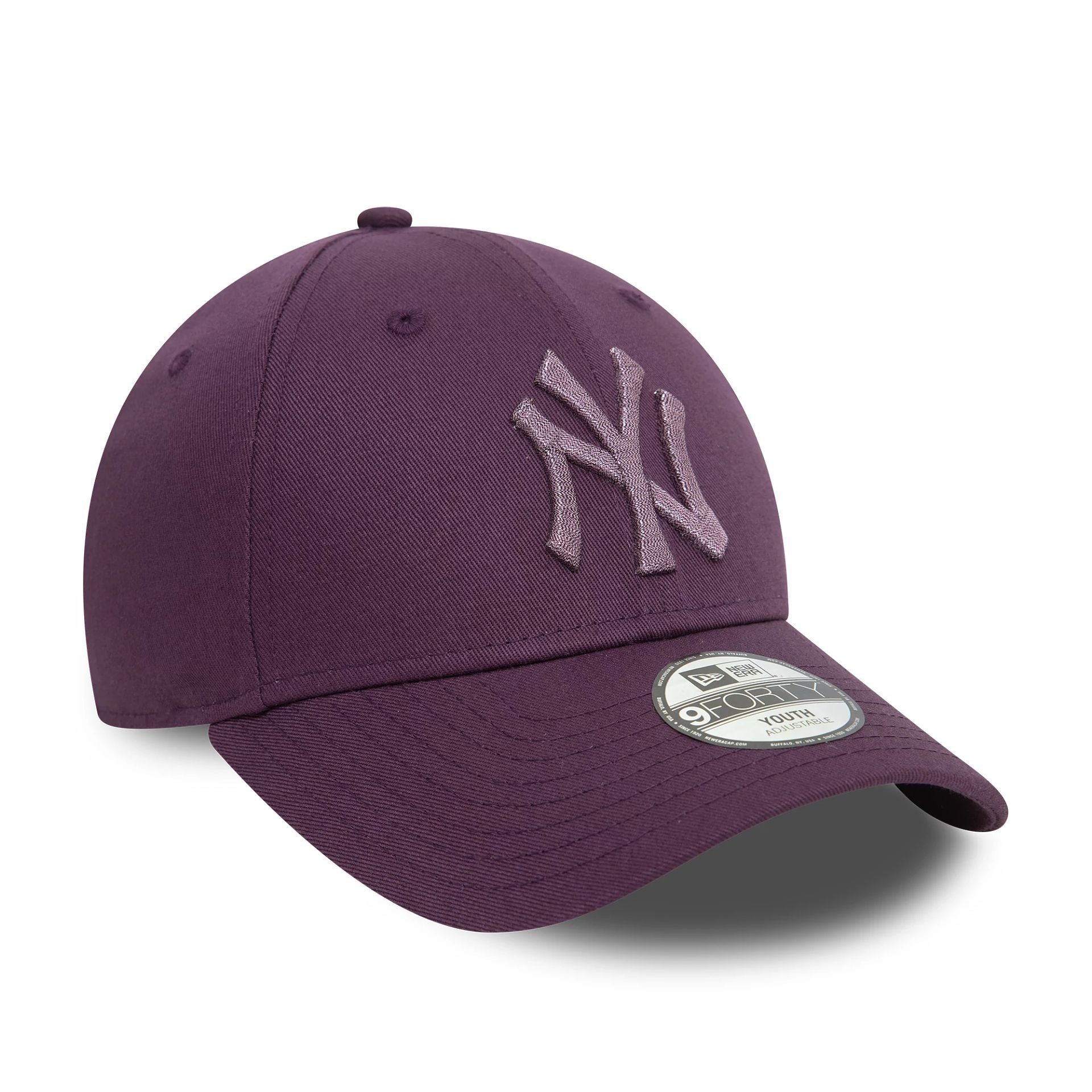 This is a New York Yankees Youth Metallic Dark Purple 9FORTY Adjustable Cap 3