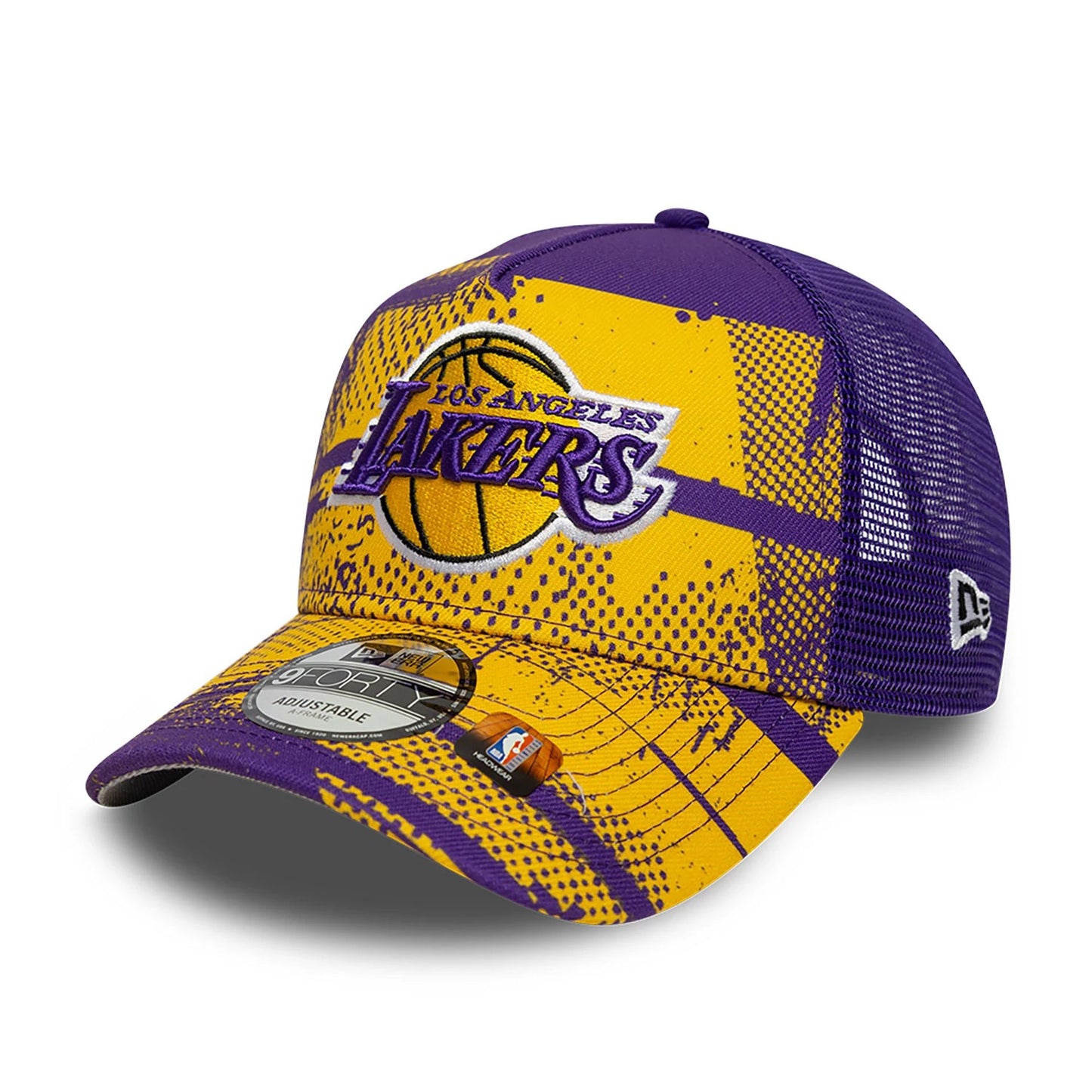 This is a LA Lakers NBA Tip Off Yellow 9FORTY A-Frame Adjustable Cap 4