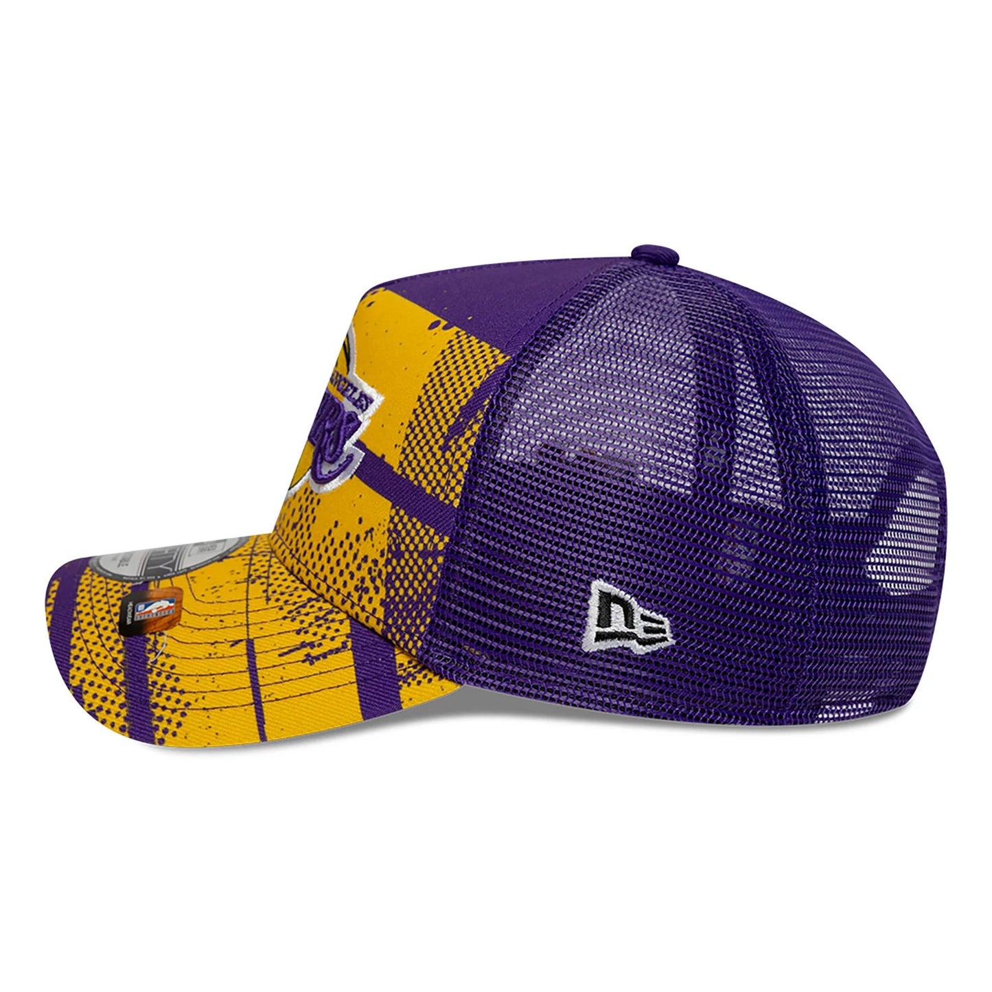 This is a LA Lakers NBA Tip Off Yellow 9FORTY A-Frame Adjustable Cap 7