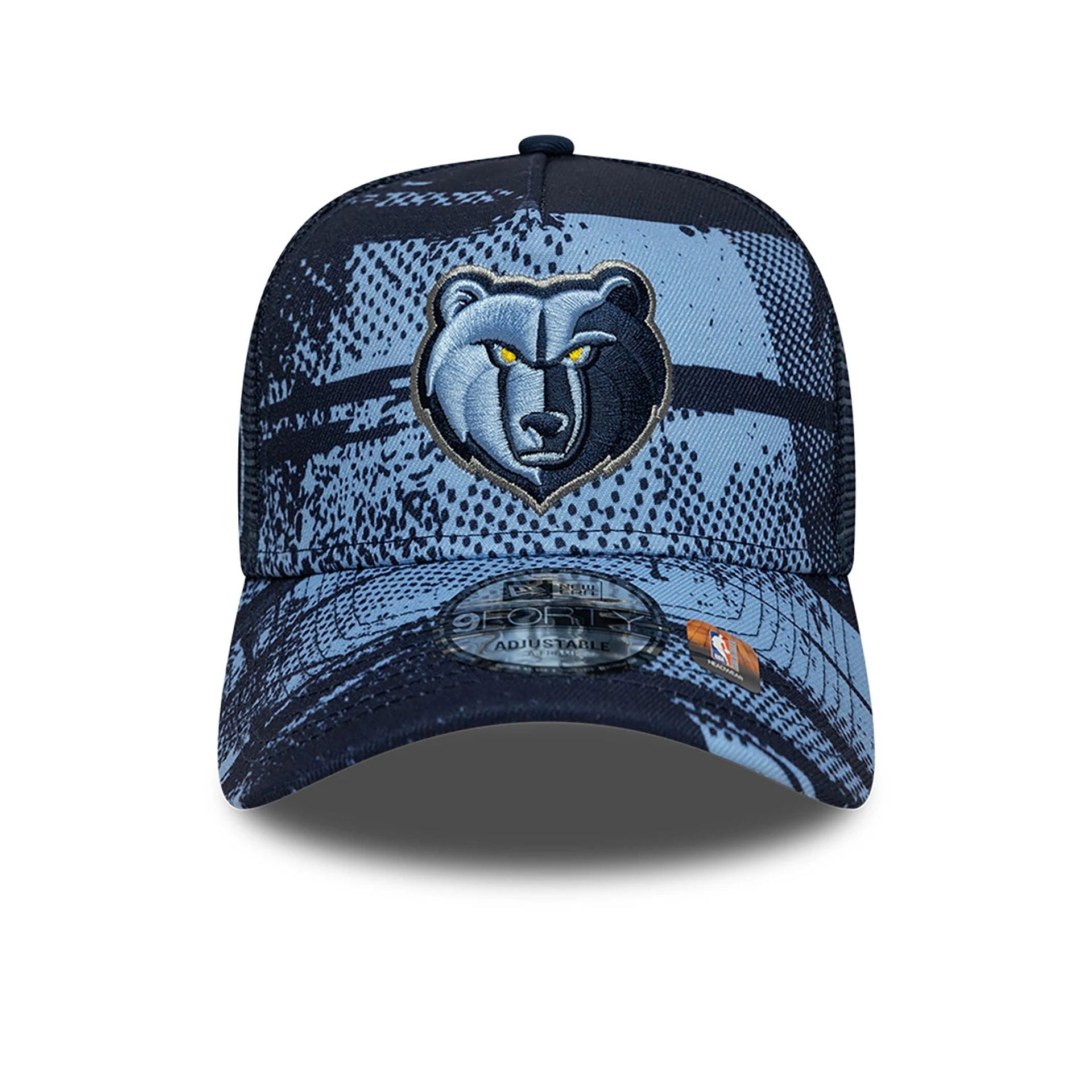 This is a Memphis Grizzlies NBA Tip Off Pastel Blue 9FORTY A-Frame Adjustable Cap 3