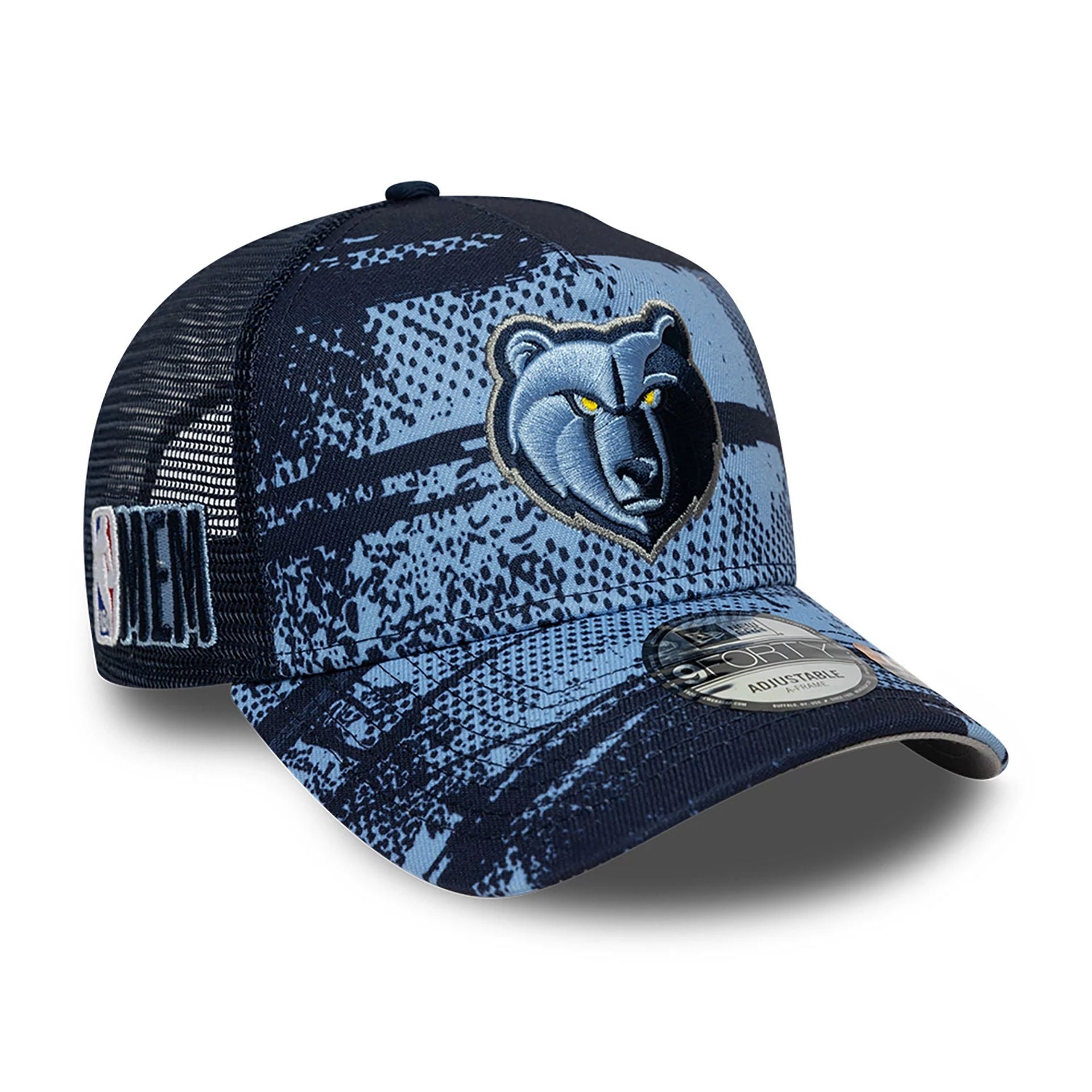 This is a Memphis Grizzlies NBA Tip Off Pastel Blue 9FORTY A-Frame Adjustable Cap 1