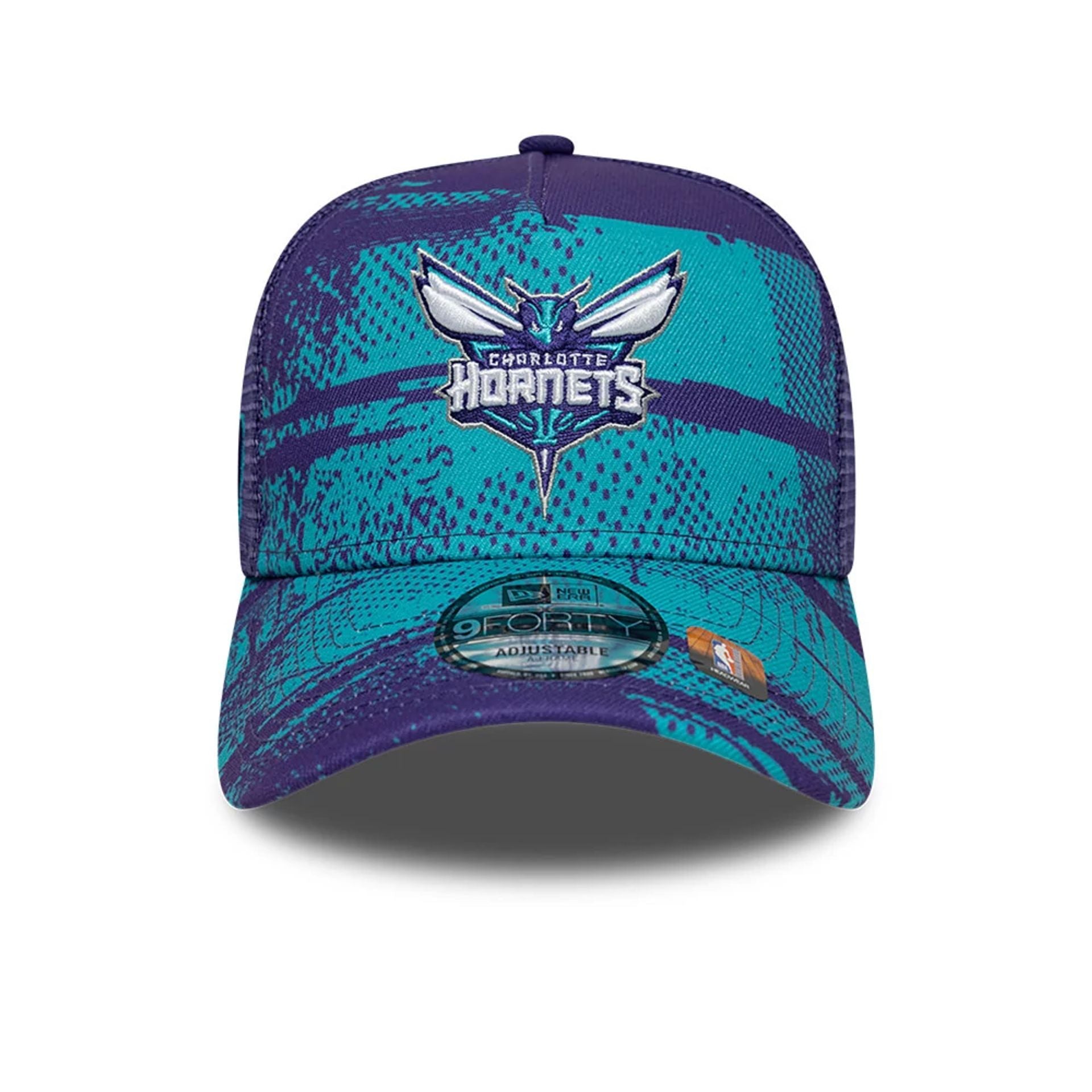 This is a Charlotte Hornets NBA Tip Off Turquoise 9FORTY A-Frame Adjustable Cap 3