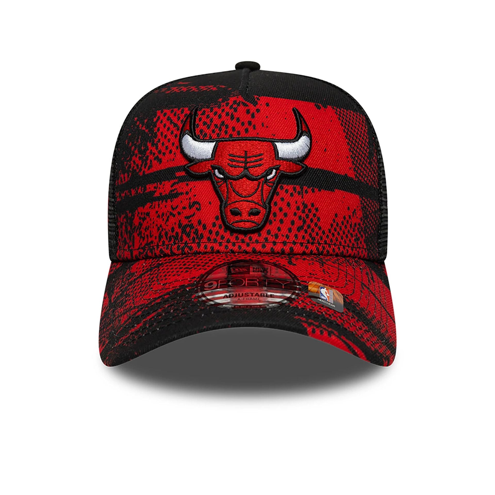 This is a Chicago Bulls NBA Tip Off Black 9FORTY A-Frame Adjustable Cap 3