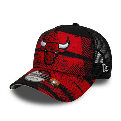 This is a Chicago Bulls NBA Tip Off Black 9FORTY A-Frame Adjustable Cap 4