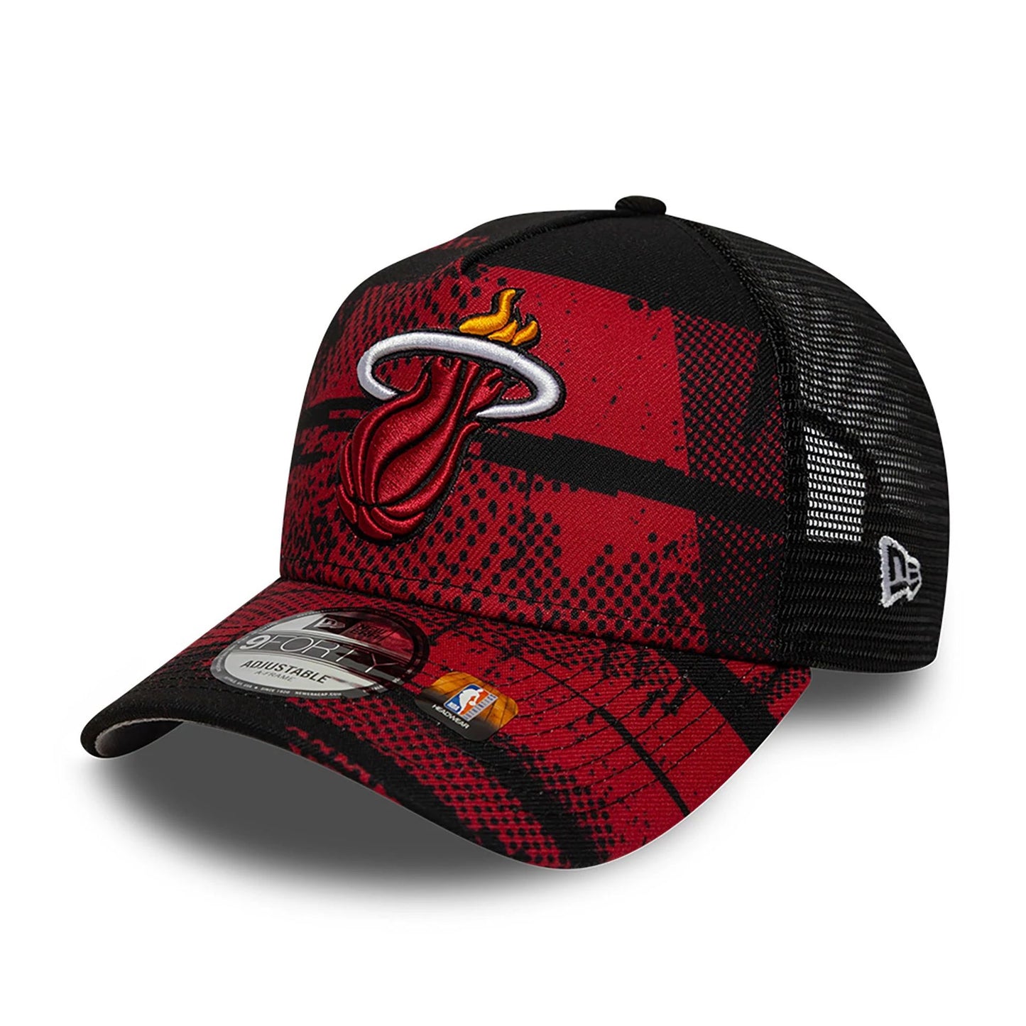 This is a Miami Heat NBA Tip Off Dark Red 9FORTY A-Frame Adjustable Cap 4