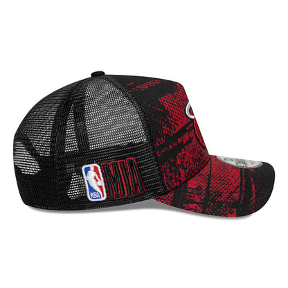 This is a Miami Heat NBA Tip Off Dark Red 9FORTY A-Frame Adjustable Cap 6