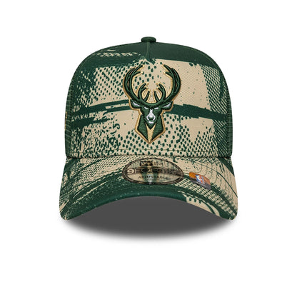 This is a Milwaukee Bucks NBA Tip Off Dark Green 9FORTY A-Frame Adjustable Cap 3