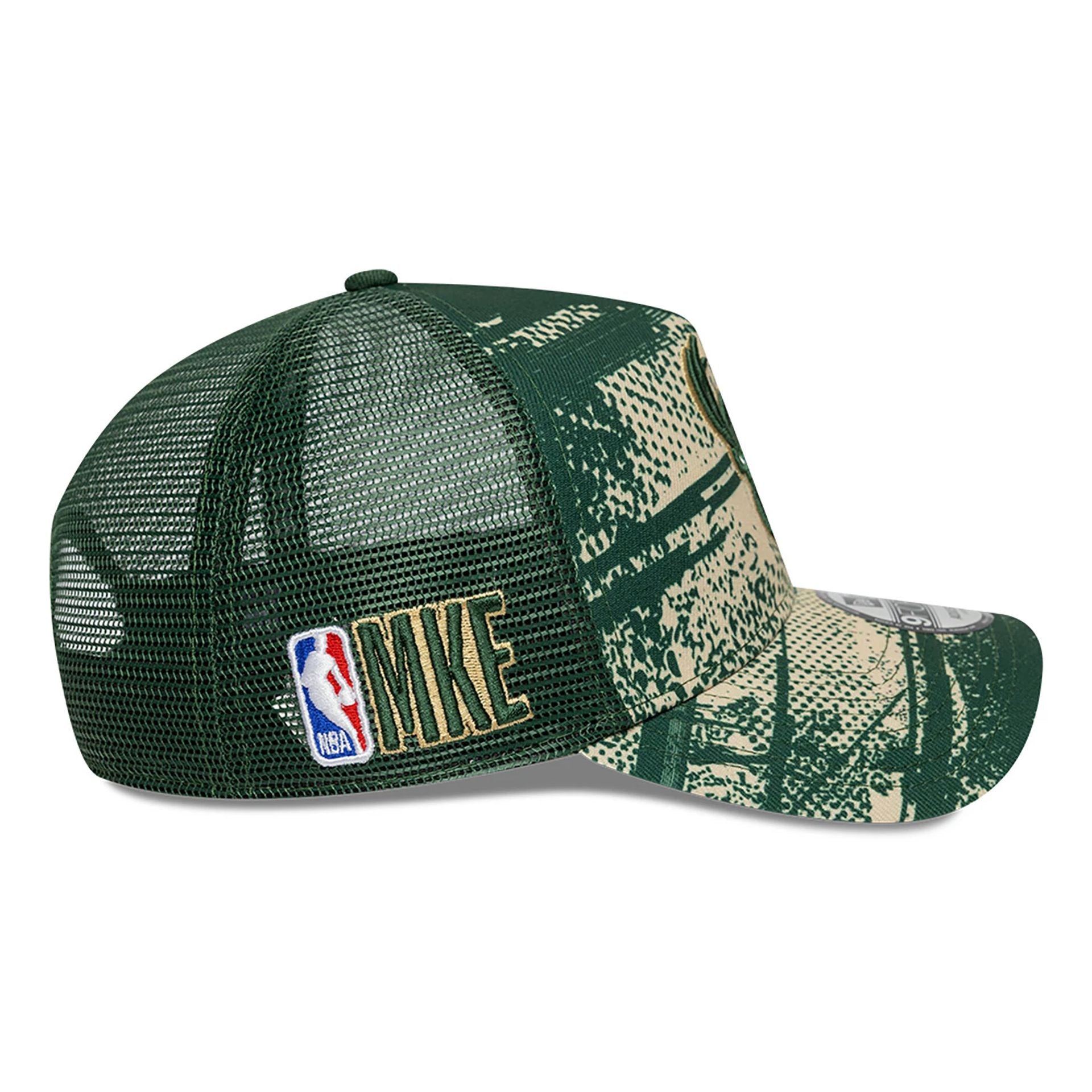 This is a Milwaukee Bucks NBA Tip Off Dark Green 9FORTY A-Frame Adjustable Cap 6