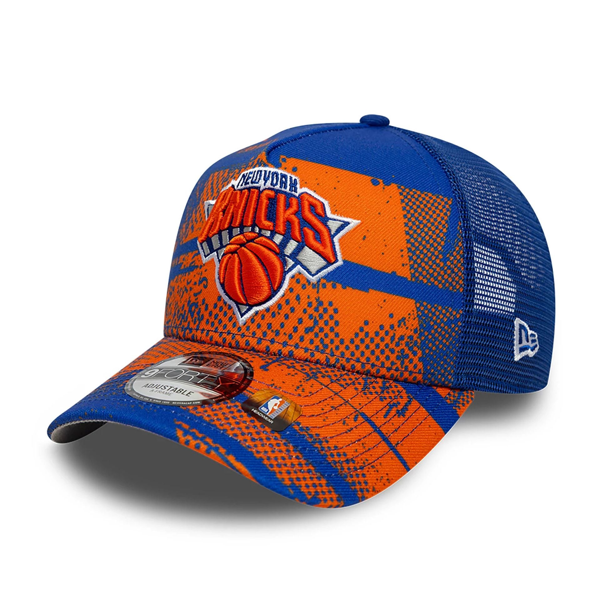 This is a New York Knicks NBA Tip Off Orange 9FORTY A-Frame Adjustable Cap 4