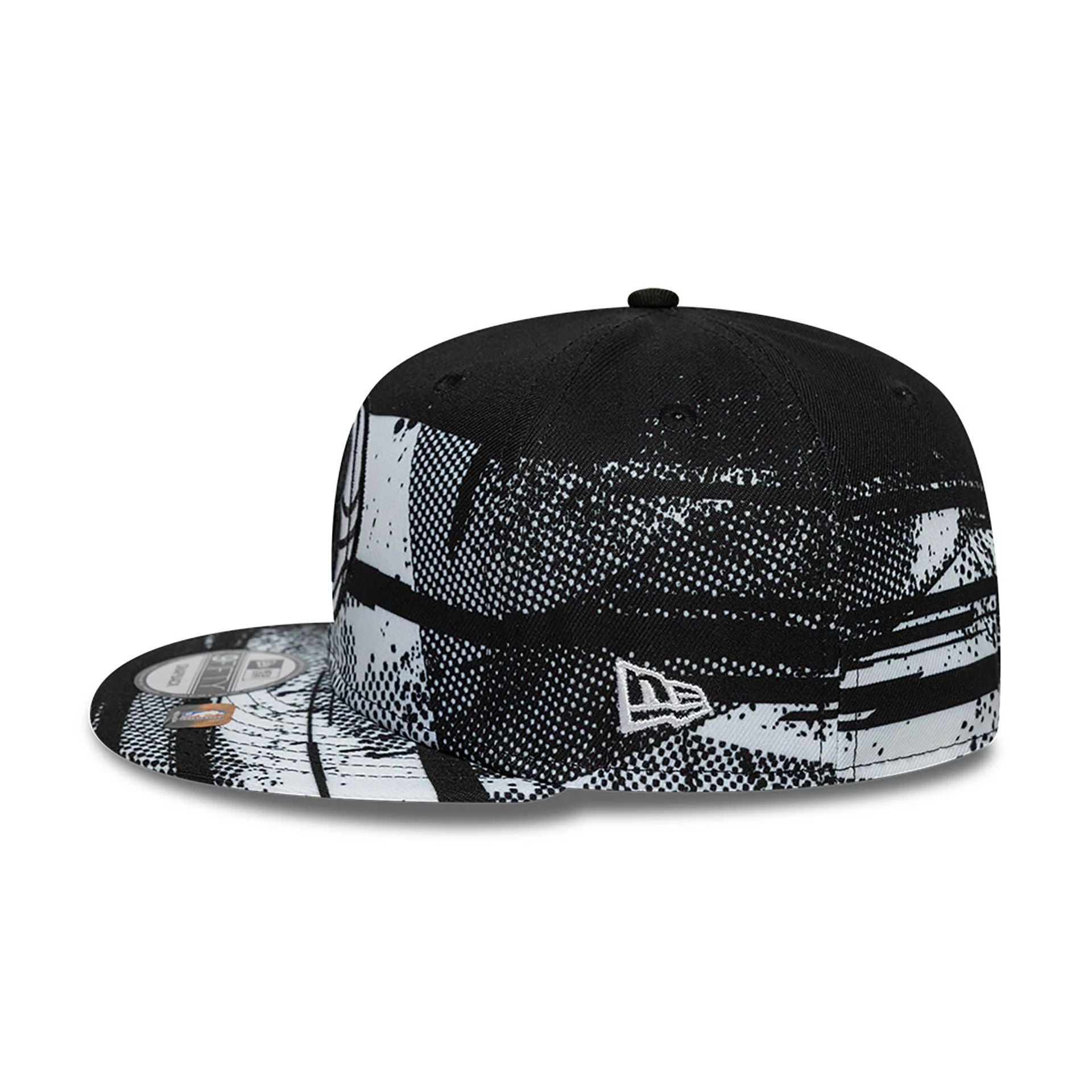 This is a Brooklyn Nets NBA Tip Off black 9FIFTY Snapback Cap 7