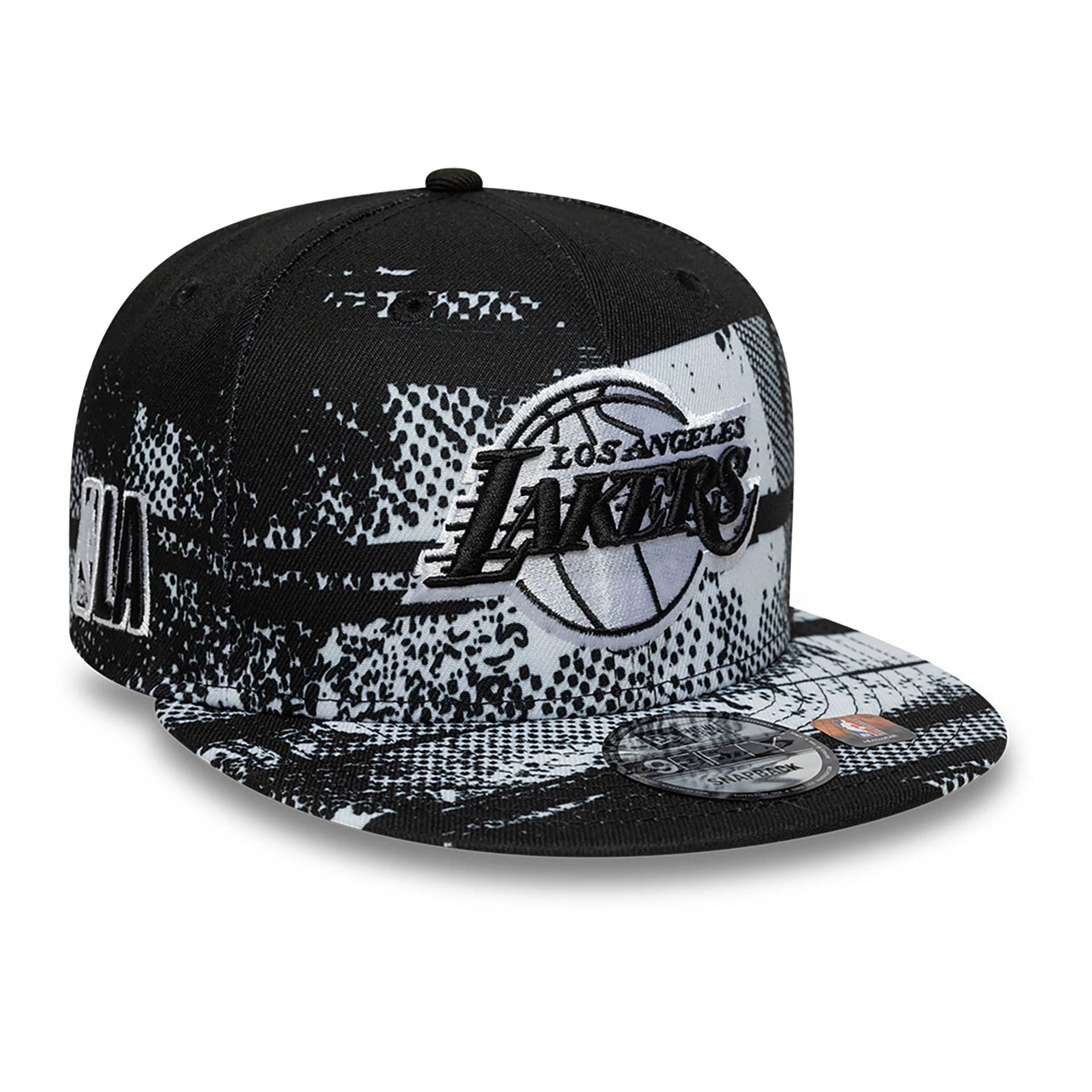 This is a LA Lakers NBA Tip Off Black 9FIFTY Snapback Cap 1