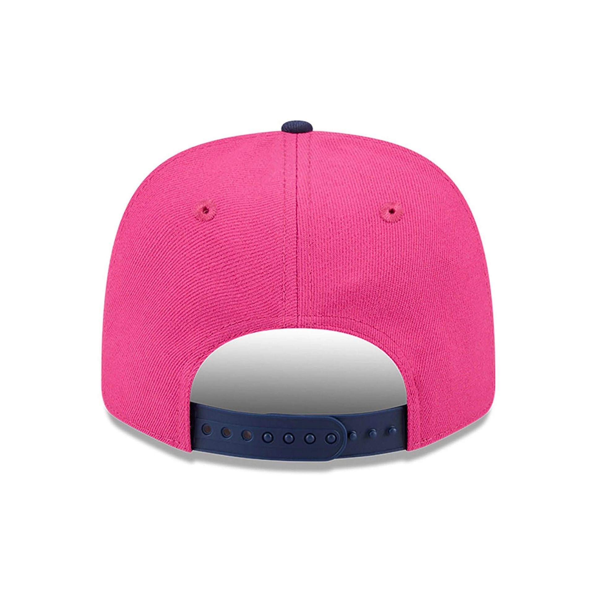 This is a LA Dodgers Big League Chew Dark Pink 9SEVENTY Stretch Snap Cap 5