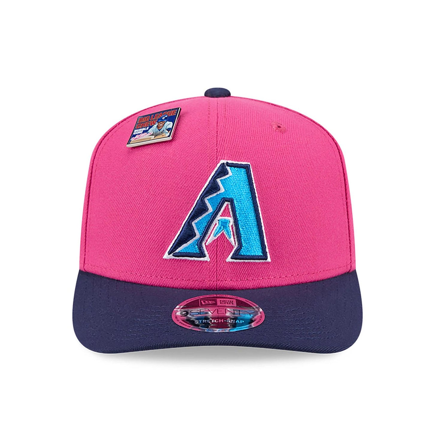 This is a Arizona Diamondbacks Big League Chew Dark Pink 9SEVENTY Stretch Snap Cap 3