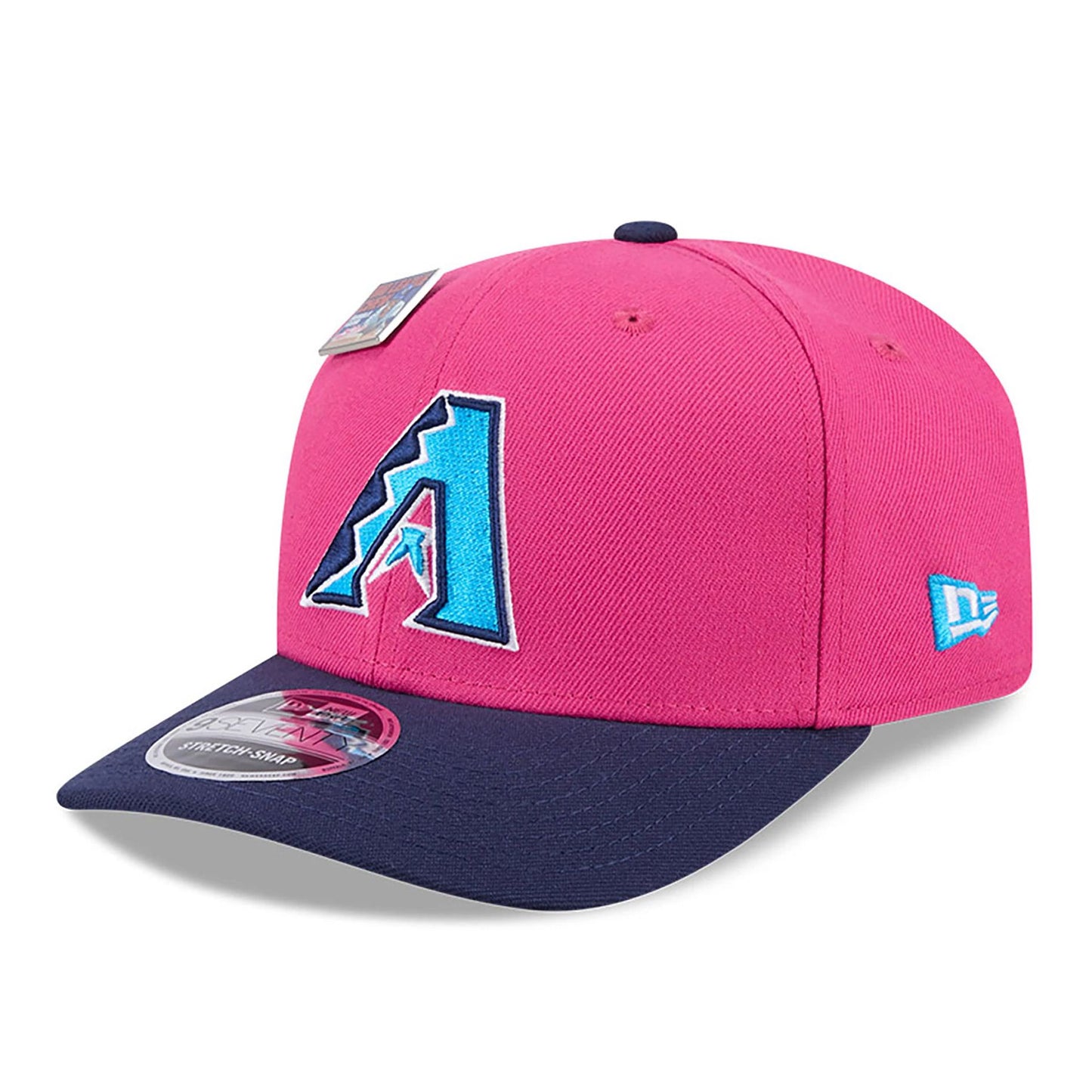 This is a Arizona Diamondbacks Big League Chew Dark Pink 9SEVENTY Stretch Snap Cap 4