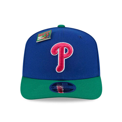 This is a Philadelphia Phillies Big League Chew Blue 9SEVENTY Stretch Snap Cap 3