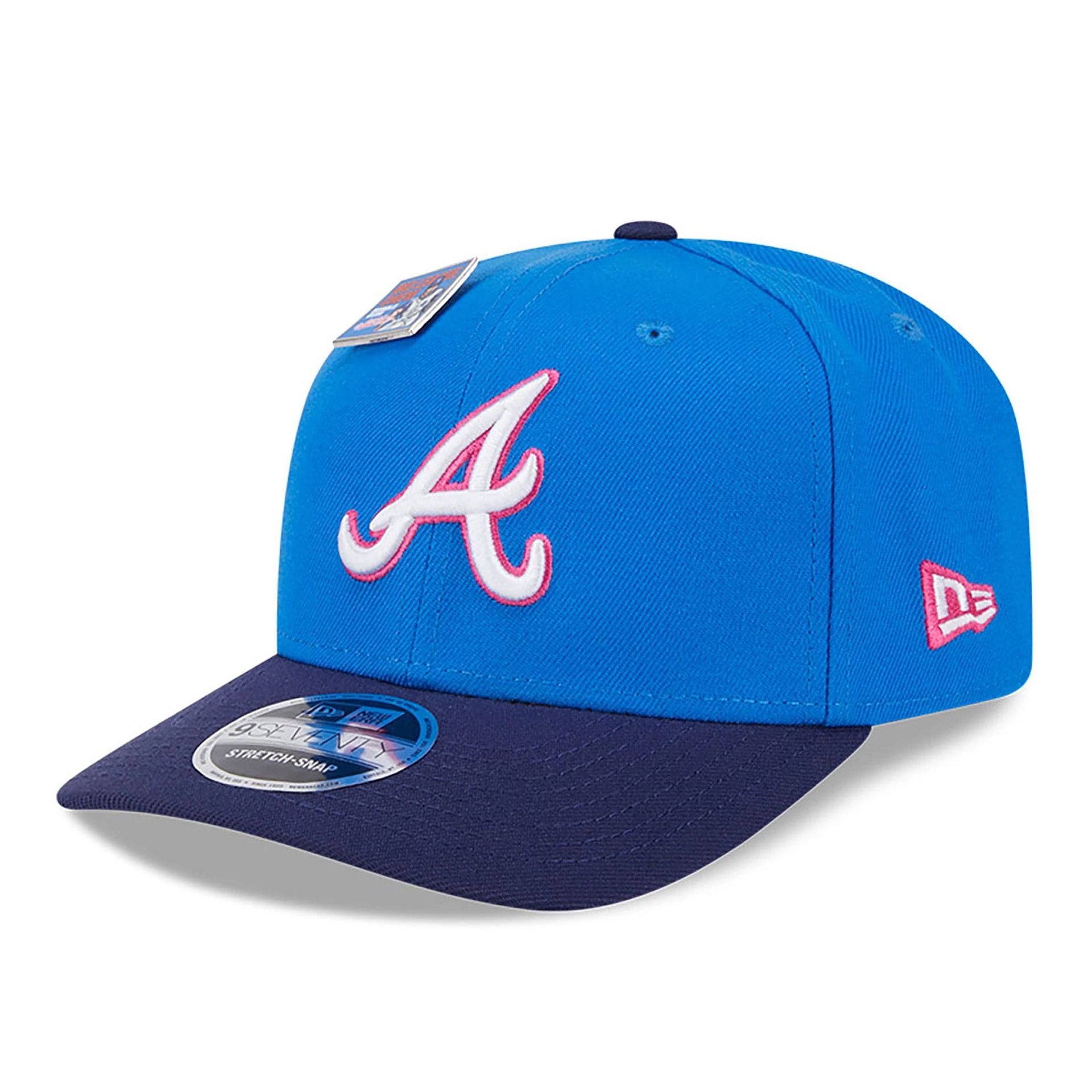 This is a Atlanta Braves Big League Chew Blue 9SEVENTY Stretch Snap Cap 4