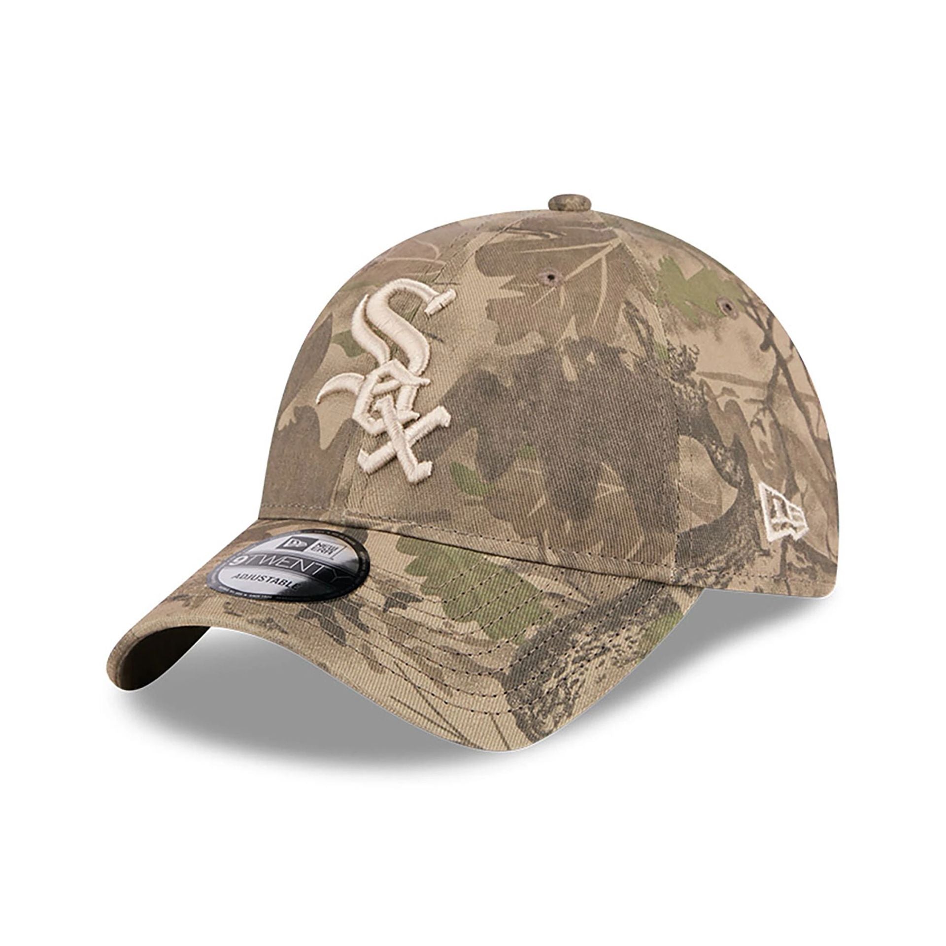 This is a Chicago White Sox Leaf Camo All Over Print 9TWENTY Adjustable Cap 1