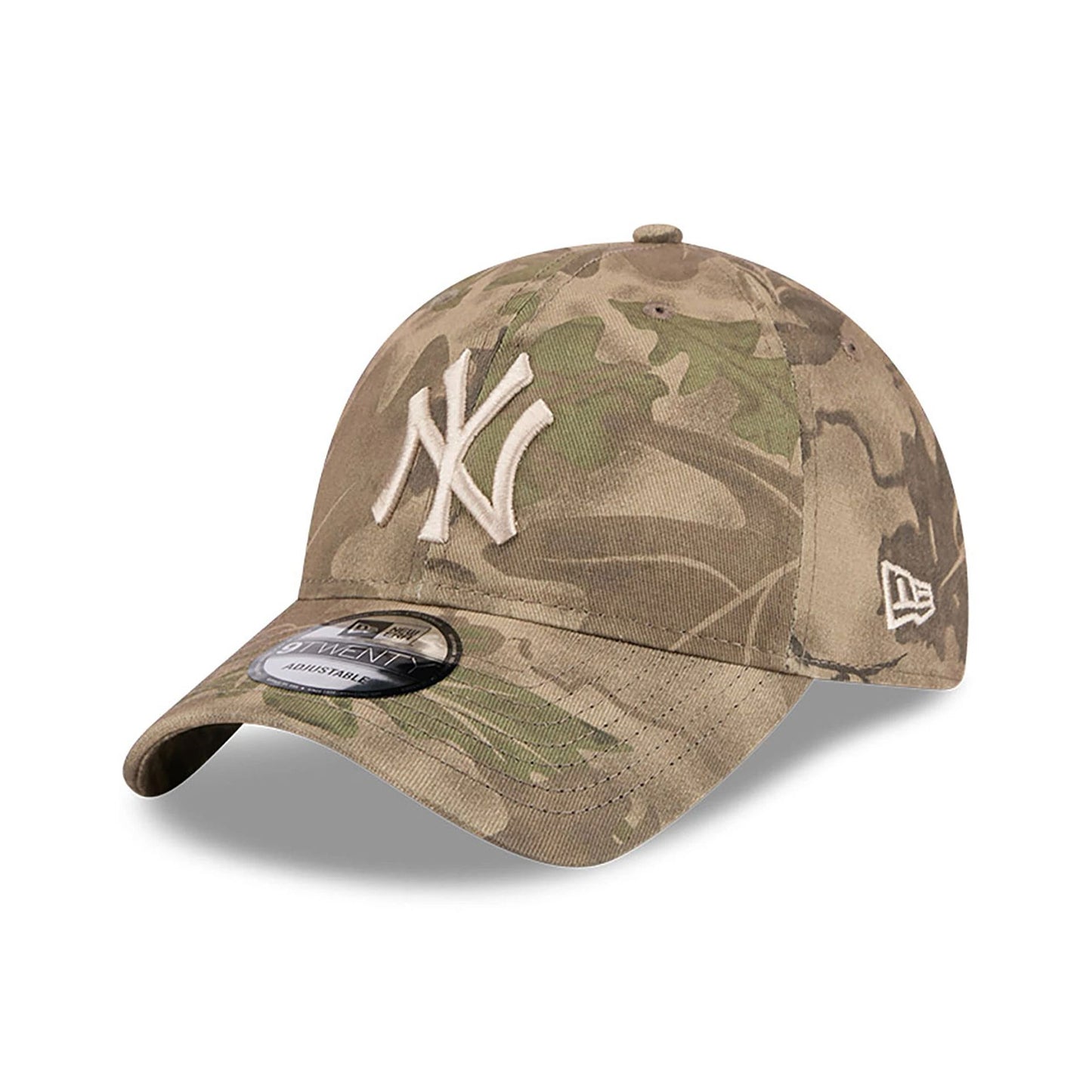 This is a New York Yankees Leaf Camo All Over Print 9TWENTY Adjustable Cap 1