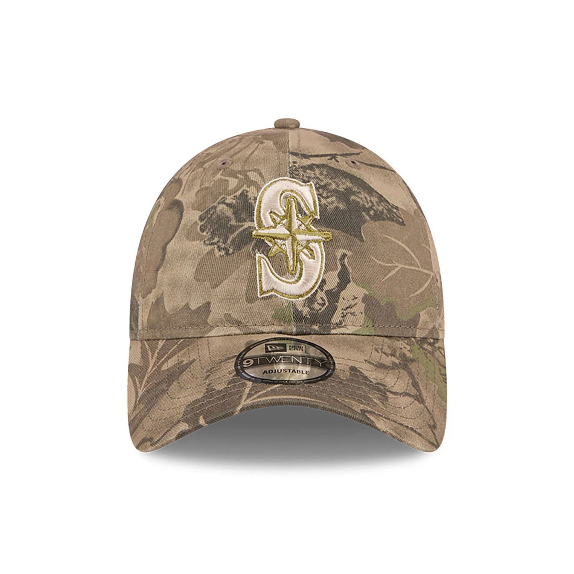 This is a Seattle Mariners Leaf Camo All Over Print 9TWENTY Adjustable Cap 2