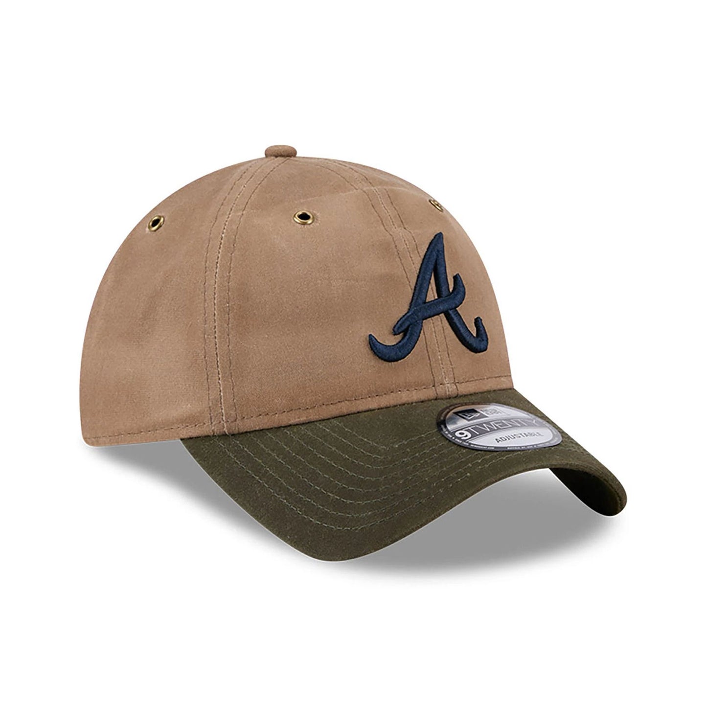 This is a Atlanta Braves Wax Canvas Brown 9TWENTY Adjustable Cap 3