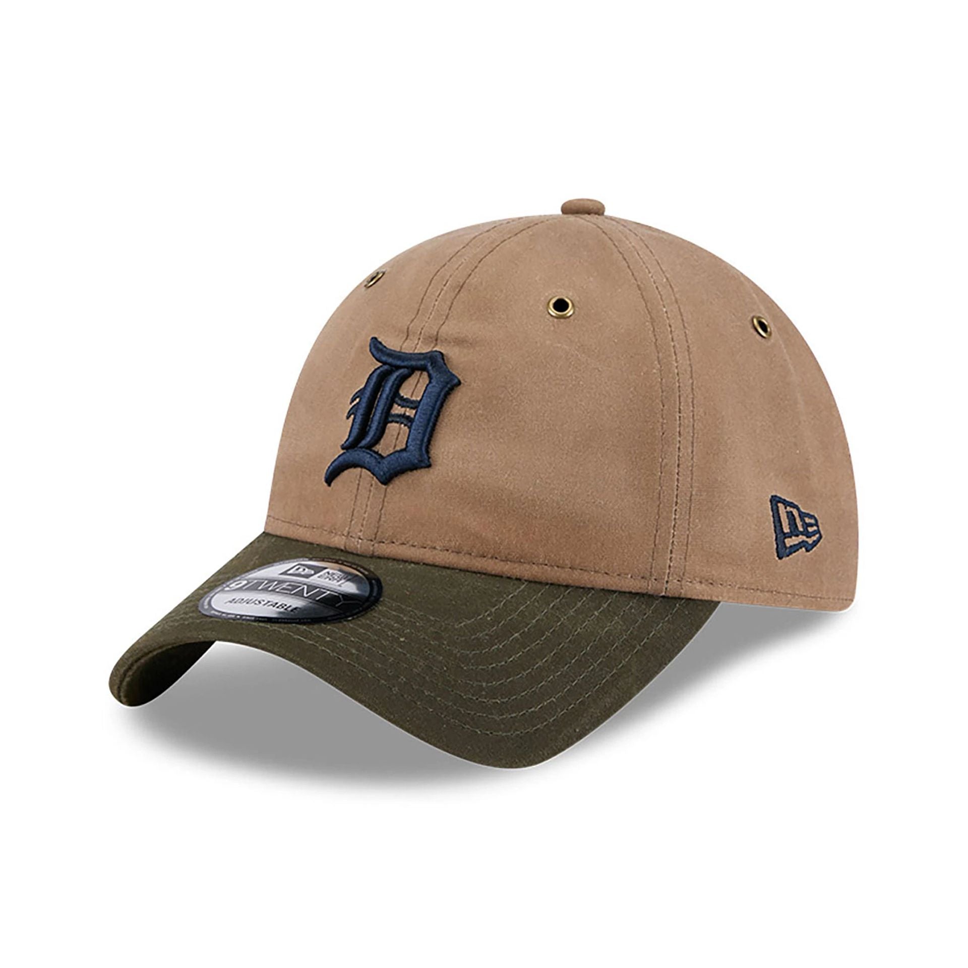 This is a Detroit Tigers Wax Canvas Brown 9TWENTY Adjustable Cap 1